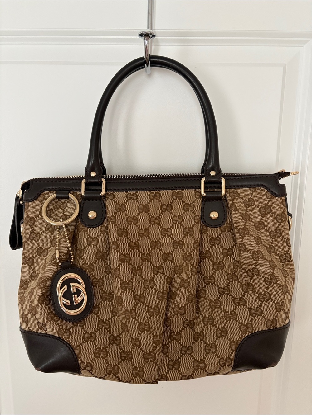 Authentic Gucci GG Canvas Sukey Satchel 🤎